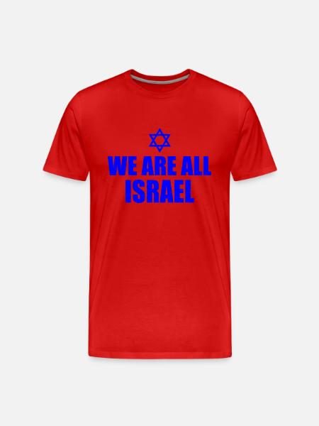 We are all israel - Men's Premium Organic T-Shirt - red