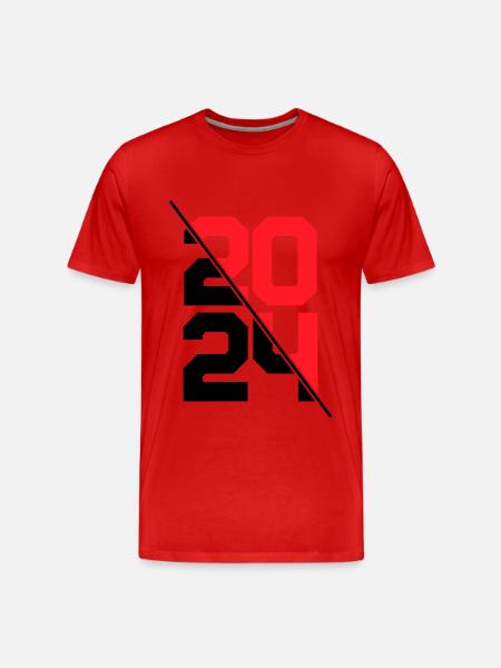 2024 year - Men's Premium Organic T-Shirt - red
