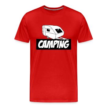 Camping - Die pure Leidenschaft - Männer Premium Bio T-Shirt - Rot - Vorne - Damien (186cm)
