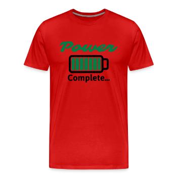 Puissance complète ... - T-shirt bio Premium Homme - rouge - Devant - Damien (186cm)