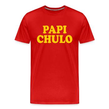 Papi chulo - Männer Premium Bio T-Shirt - Rot - Vorne - Damien (186cm)