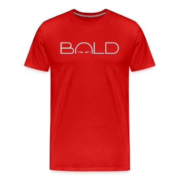 Bald - Kahl - Men's Premium Organic T-Shirt - red - Front - Damien (186cm)