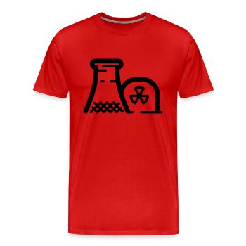 centrale nucléaire - T-shirt bio Premium Homme - rouge - Devant - Damien (186cm)