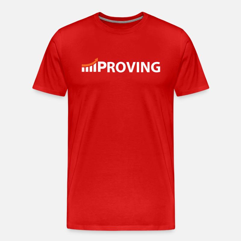 Improving - Verbessern - Männer Premium Bio T-Shirt - Rot