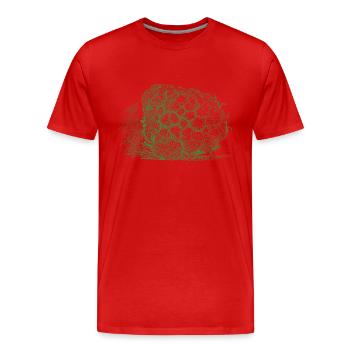 chou-fleur du chou-fleur légume Halloween - T-shirt bio Premium Homme - rouge - Devant - Damien (186cm)