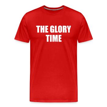 The glory time - Männer Premium Bio T-Shirt - Rot - Vorne - Damien (186cm)