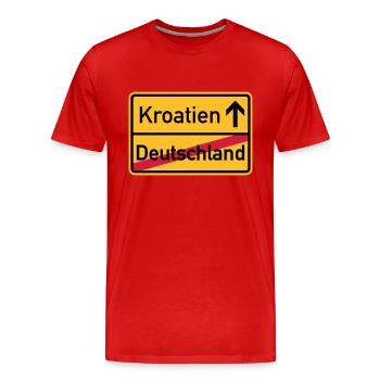 Kroatien - Männer Premium Bio T-Shirt - Rot - Vorne - Damien (186cm)
