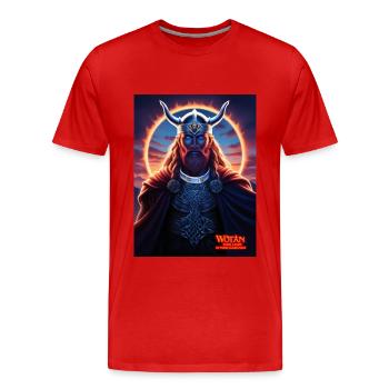 WOTAN - YOUR LIGHT IN YOUR DARKNESS - Männer Premium Bio T-Shirt - Rot - Vorne - Damien (186cm)