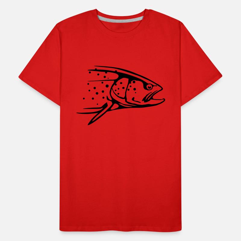Forelle Männer Premium Bio T-Shirt