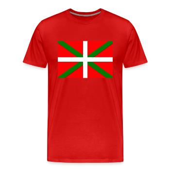 Drapeau Basque - T-shirt bio Premium Homme - rouge - Devant - Damien (186cm)