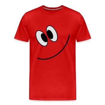 Smilie 3 - Männer Premium Bio T-Shirt - Rot - Vorne - Damien (186cm)