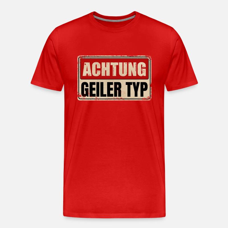GEILER TYP - Männer Premium Bio T-Shirt - Rot