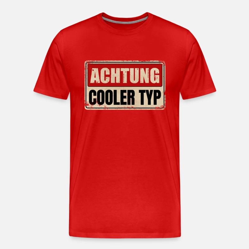 COOLER TYP - Männer Premium Bio T-Shirt - Rot