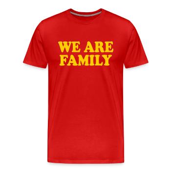 We are family - T-shirt bio Premium Homme - rouge - Devant - Damien (186cm)