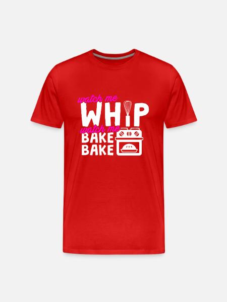 Baker Watch Me Bake - Men's Premium Organic T-Shirt - red