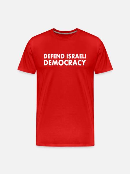 Defend israeli democracy - Men's Premium Organic T-Shirt - red