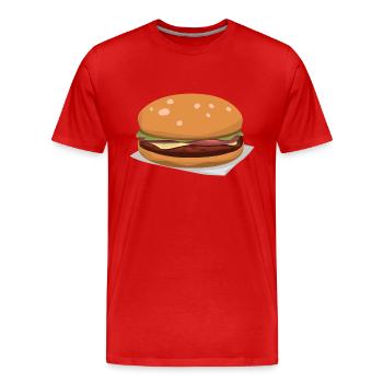 Leckerer Hamburger - Männer Premium Bio T-Shirt - Rot - Vorne - Damien (186cm)