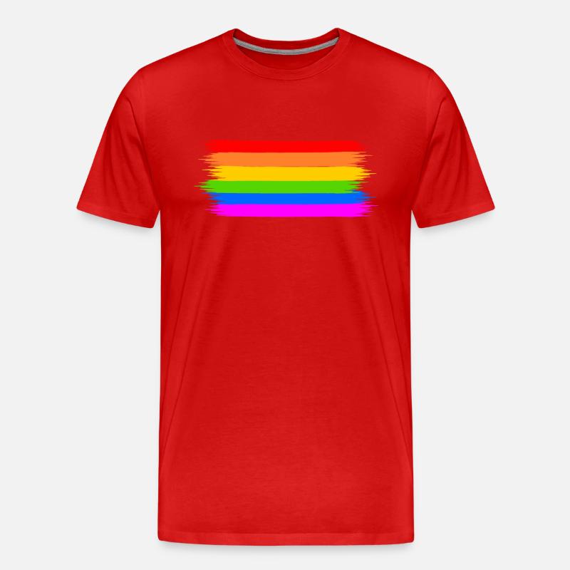 Regenbogen Regenbogenfahne - Männer Premium Bio T-Shirt - Rot