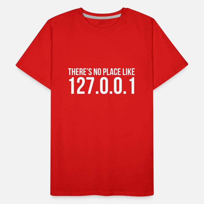 127.0.0.1 Local Host - Admin and Programmer Men's Premium Organic T-Shirt