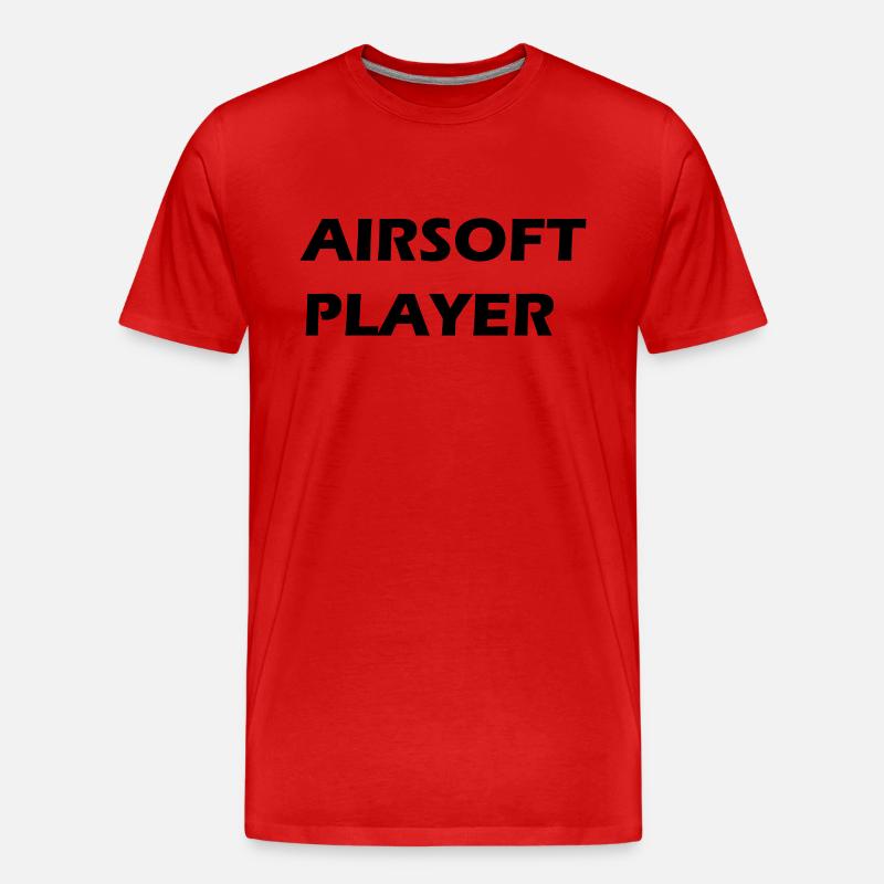 Airsoft player JH - Männer Premium Bio T-Shirt - Rot