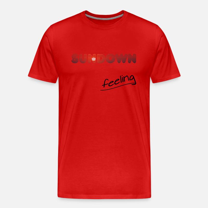 sundown feeling - Männer Premium Bio T-Shirt - Rot