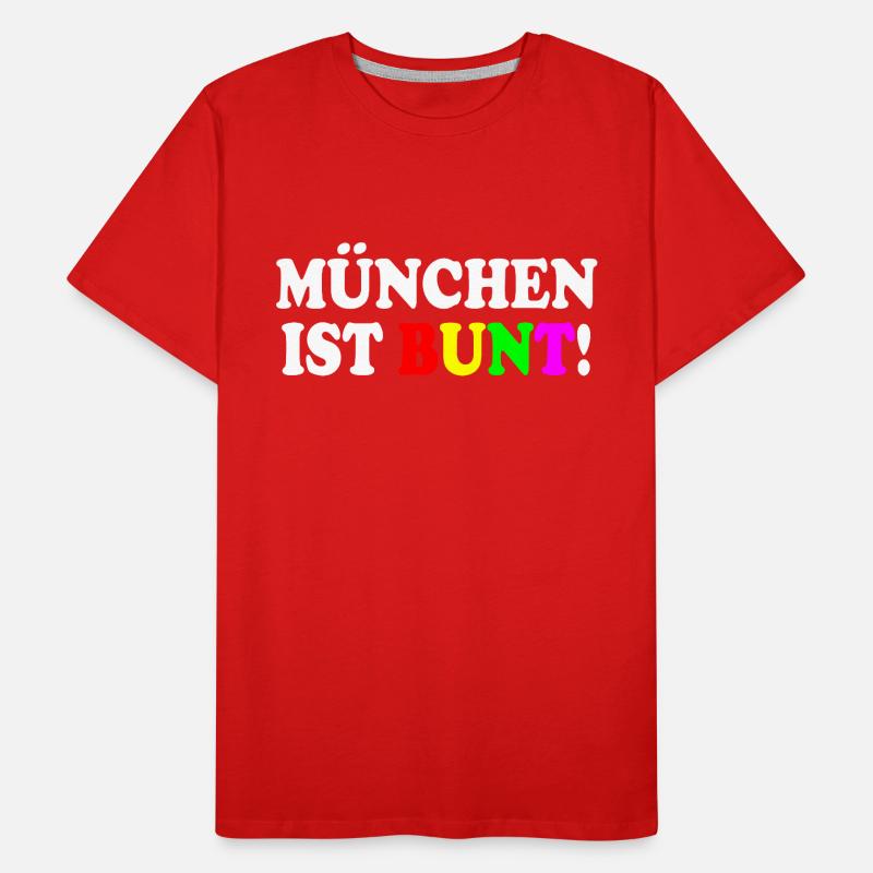 München ist bunt Männer Premium Bio T-Shirt