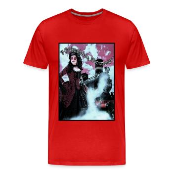 Steampunk Victorian Society - Men's Premium Organic T-Shirt - red - Front - Damien (186cm)