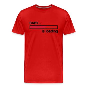 Baby is loading progress bar Loading Bar - Men's Premium Organic T-Shirt - red - Front - Damien (186cm)