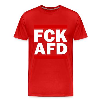 Fck afd - Männer Premium Bio T-Shirt - Rot - Vorne - Damien (186cm)