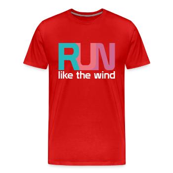 RUN - T-shirt bio Premium Homme - rouge - Devant - Damien (186cm)