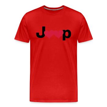 Jeep Love - Autonaut.com - Men's Premium Organic T-Shirt - red - Front - Damien (186cm)