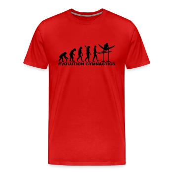 Turnen - Männer Premium Bio T-Shirt - Rot - Vorne - Damien (186cm)