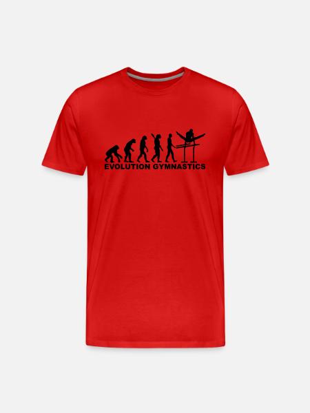 Evolution Gymnastics - Men's Premium Organic T-Shirt - red