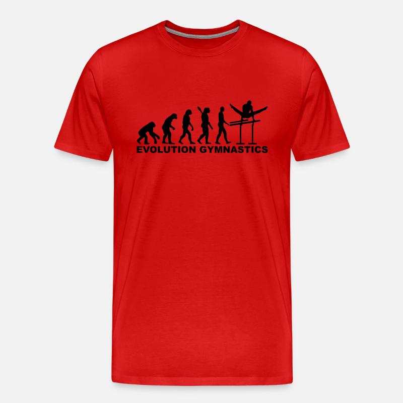 Evolution Gymnastics - T-shirt bio Premium Homme - rouge