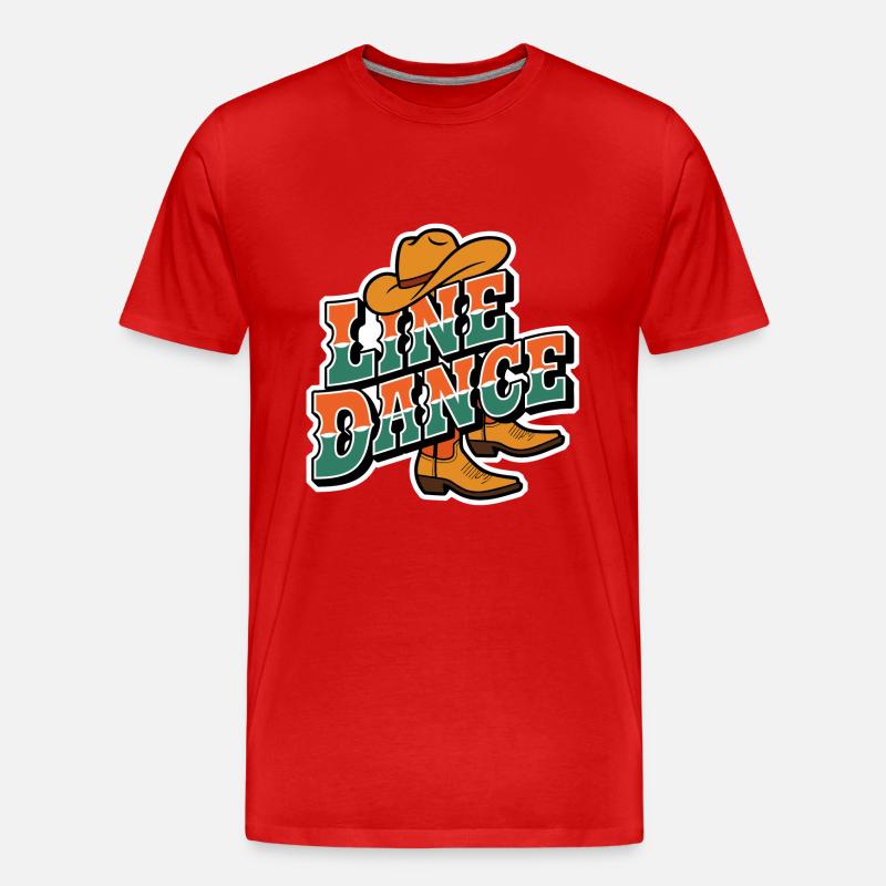 Line Dance Linedance mein Hobby - Männer Premium Bio T-Shirt - Rot