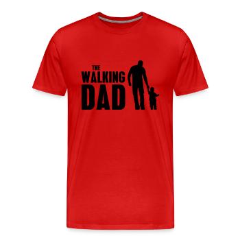 Walking Dad Vater Eltern Vatertag Geschenkidee - Männer Premium Bio T-Shirt - Rot - Vorne - Damien (186cm)