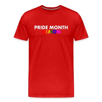 pride month demon - T-shirt bio Premium Homme - rouge - Devant - Damien (186cm)