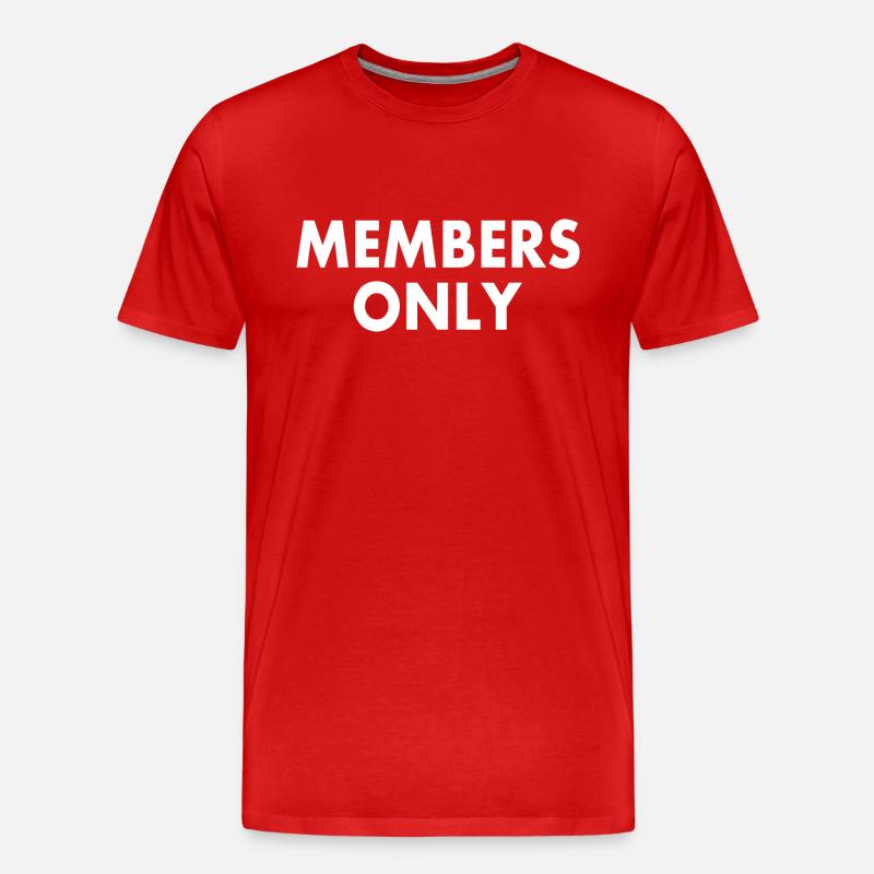 Members only - Männer Premium Bio T-Shirt - Rot