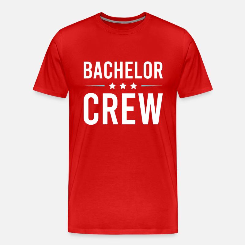 Bachelor Crew - Männer Premium Bio T-Shirt - Rot