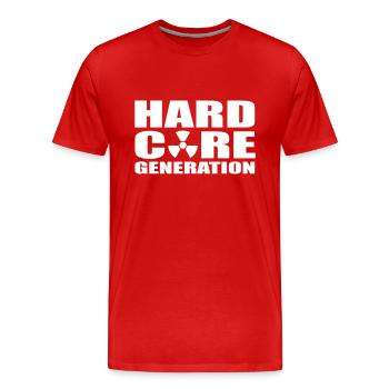 Hardcore Generation Radioactive EN - Men's Premium Organic T-Shirt - red - Front - Damien (186cm)
