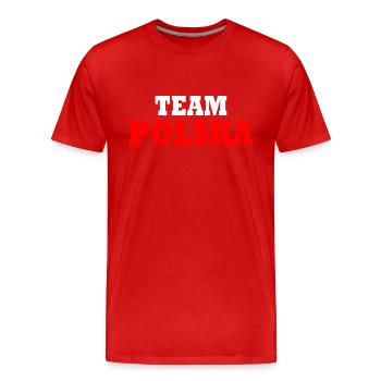 Team polska - T-shirt bio Premium Homme - rouge - Devant - Damien (186cm)