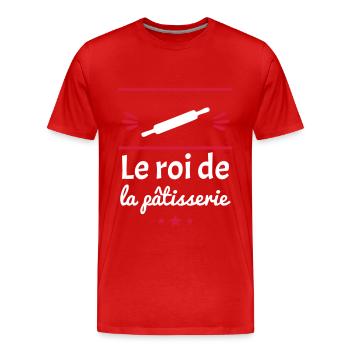 le roi de la patisserie - T-shirt bio Premium Homme - rouge - Devant - Damien (186cm)