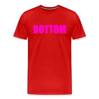 Bottom - Men's Premium Organic T-Shirt - red - Front - Damien (186cm)