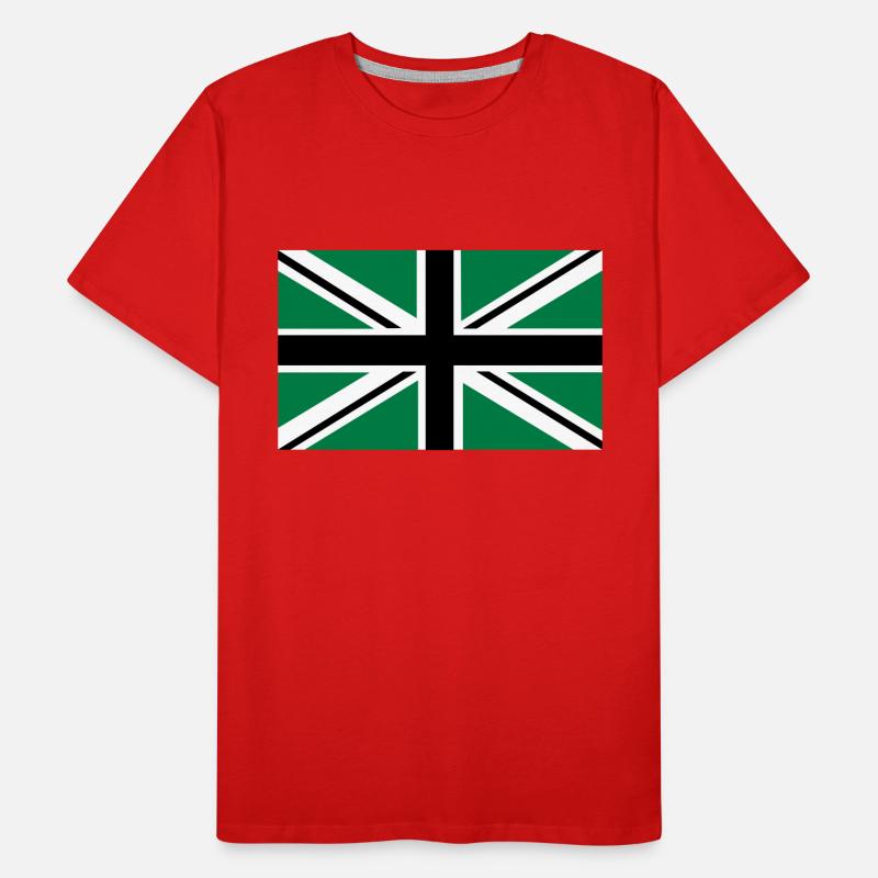 Union Jack | noir-blanc-vert | bannière | drapeau T-shirt bio Premium Homme