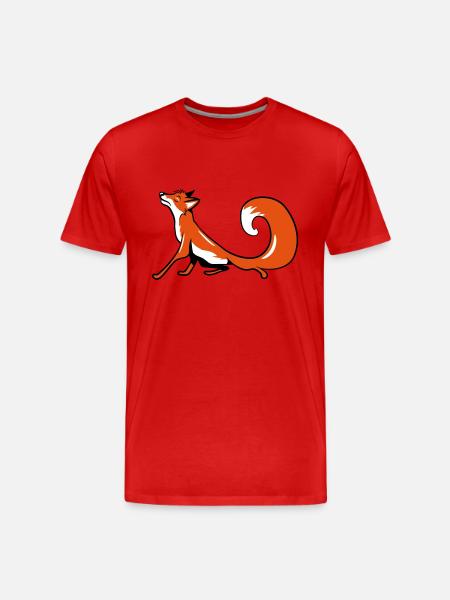 Fox funny vain - Men's Premium Organic T-Shirt - red