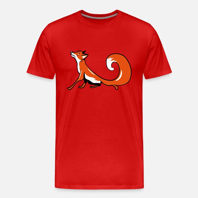 Fuchs witzig eitel - Männer Premium Bio T-Shirt - Rot