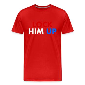 Lock him up - Männer Premium Bio T-Shirt - Rot - Vorne - Damien (186cm)