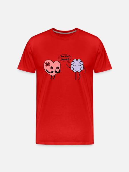 Learn Heart - Men's Premium Organic T-Shirt - red