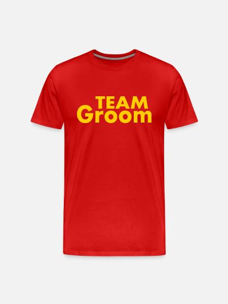Team groom - Men's Premium Organic T-Shirt - red