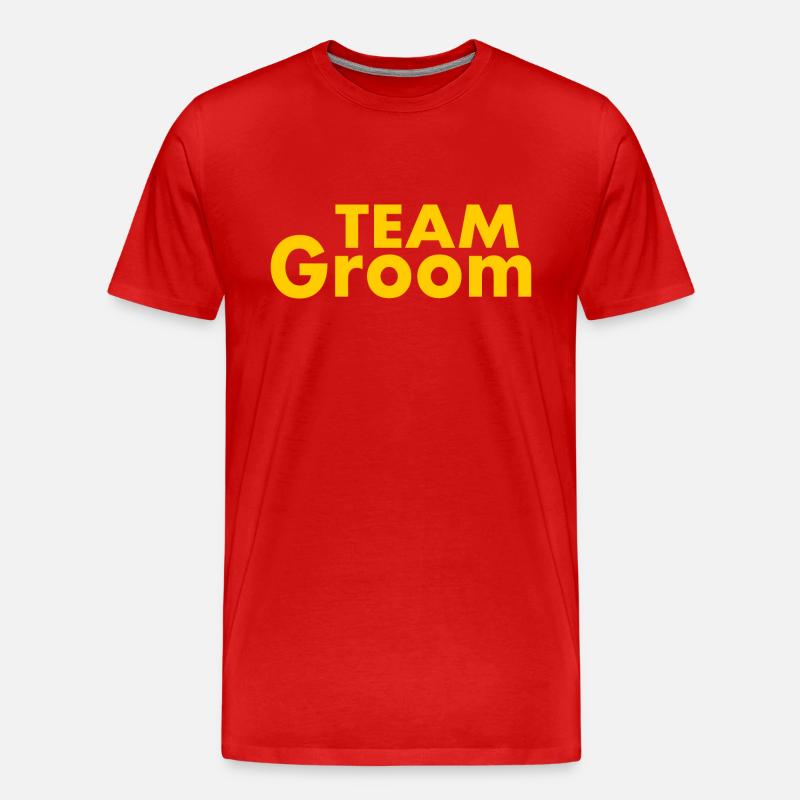 Team groom - Männer Premium Bio T-Shirt - Rot